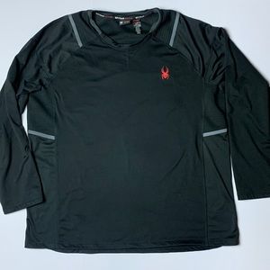 Spyder Pro-W B Active long Sleeve Black Shirt Sweater Size XL